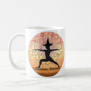 Caneca De Café Witte Yoga Namaste Dia de as Bruxas engraçado Café
