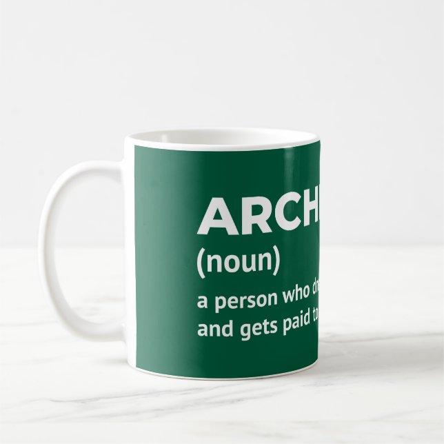 Caneca De Café Witty Architect Definition Mug (Esquerda)