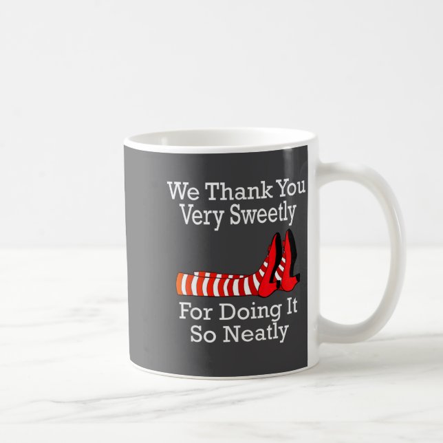 Caneca De Café Wizard Of Oz - We Thank You Very Sweetly  (Direita)