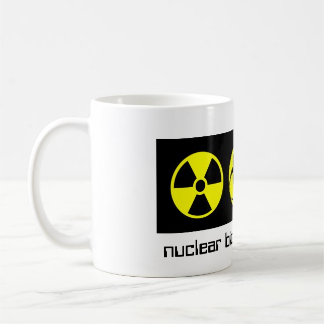 Caneca De Café WMDsymbols, produto químico biológico nuclear (Esquerda)