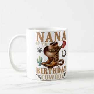 Caneca De Café Wo Cute Nana Do Cowboy De Aniversário Rodeio Weste