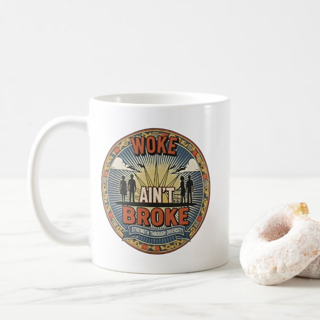 Caneca De Café Woke ain't Broke Mug (Com Donut)
