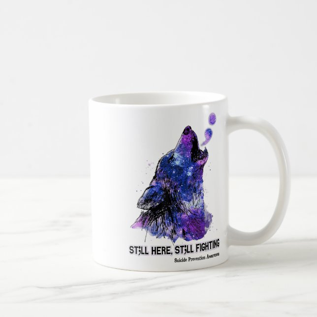 Caneca De Café Wolf Ainda Aqui Está Lutando Contra A Prevenção Do (Direita)
