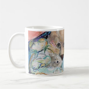 Caneca De Café Wolf Cougar Sea Mountain Collage Maureen Girard