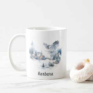 Caneca De Café Wolf da aventura da Floresta da Montanha de invern