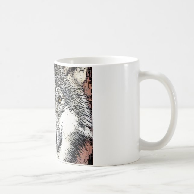 Caneca De Café Wolf Eyes Trabalho de arte (Direita)