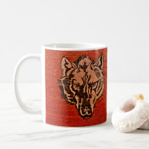 Caneca De Café Wolf Head em Red Mug