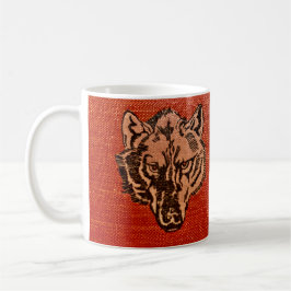 Caneca De Café Wolf Head em Red Mug