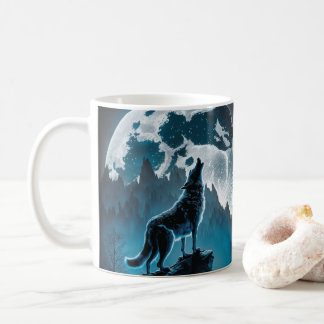 Caneca De Café Wolf Howling Coffee Mug
