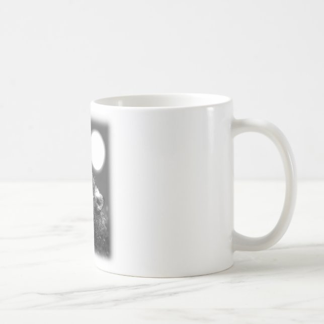 Caneca De Café Wolf Howling na Lua (Direita)