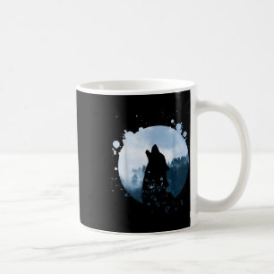 Caneca De Café Wolf Men Silhouette Animal Motif Environmental
