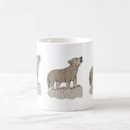 Caneca De Café Wolf Pup Howling