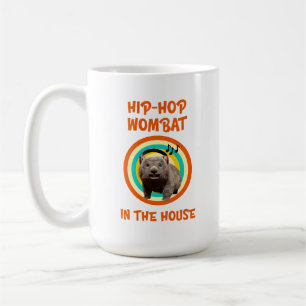 Caneca De Café Wombat de Hip-hop Engraçado em Casa