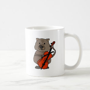 Caneca De Café Wombat engraçado que joga desenhos animados do