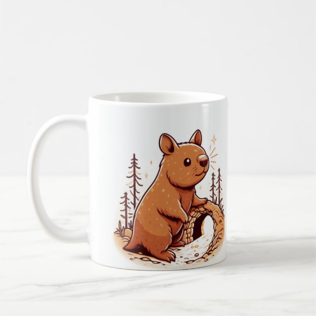 Caneca De Café Wombat Wonderland Mug (Esquerda)