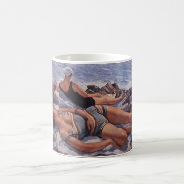 Caneca De Café Women Sunbelt on the Beach (por Serebriakova) (Centro)