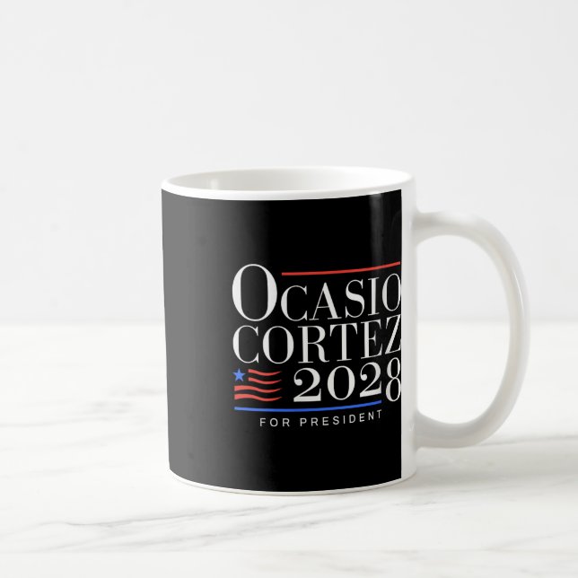 Caneca De Café Womens Aoc Para Presidente 2028 (Direita)