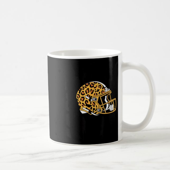 Caneca De Café Women's Bend &amp; Snap Leopard Print Helmet Footb (Direita)