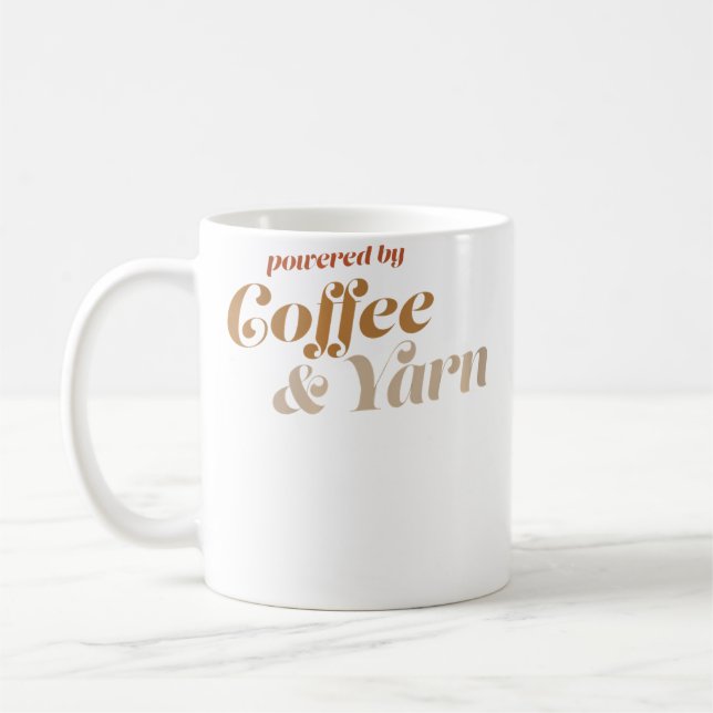 Caneca De Café Womens Coffee And Yarn Funny Knitting Sewing Quilt (Esquerda)