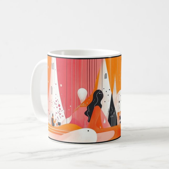 Caneca De Café Women's Day, combining elements of minimalism.  (Frente Esquerda)