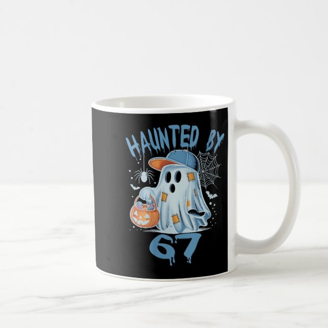 Caneca De Café Womens Haunted 6 7 Six Seven 67 Meme Halloween Cos (Direita)