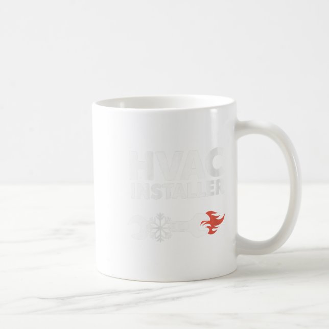 Caneca De Café Womens Hvac Installer Funny Hvac Tech Technician F (Direita)