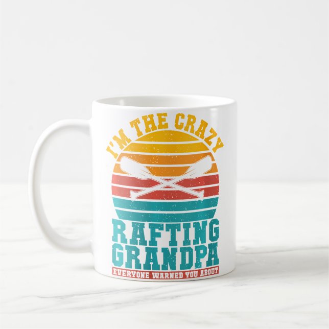 Caneca De Café Womens Im The Crazy Rafting Grandpa Everyone Warne (Esquerda)