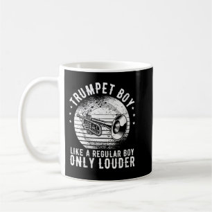 Caneca De Café Womens Jazz Trumpet Boy Banda VNeck