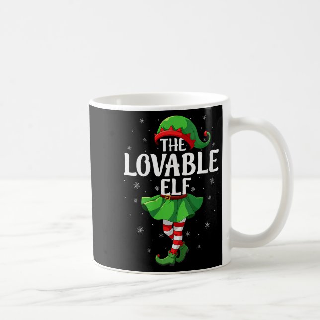 Caneca De Café Womens Lovable Elf Christmas Girls Women Elf Squad (Direita)