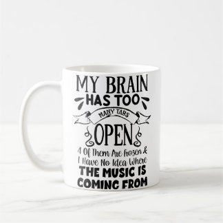Caneca De Café Womens My Brain Has Way Too Many Tabs Open
