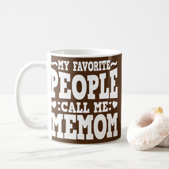 Caneca De Café Womens My Favorite People Call Me Memom Funny (Com Donut)