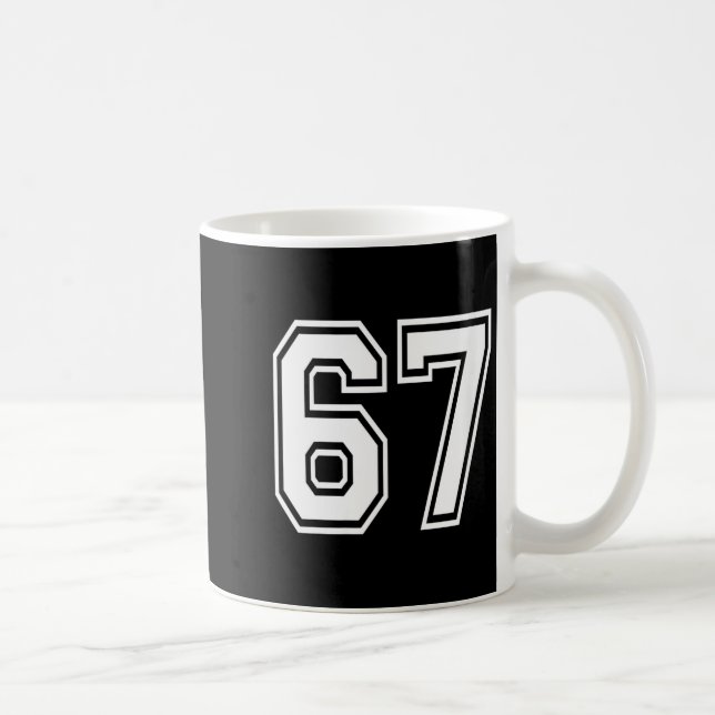 Caneca De Café Womens Number 67 Numbered Uniform Srts Jersey Team (Direita)