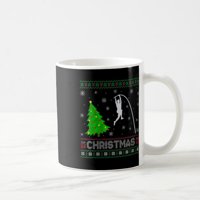 Caneca De Café Womens Pole Vault Xmas Tree Lighting Febre Christm (Direita)