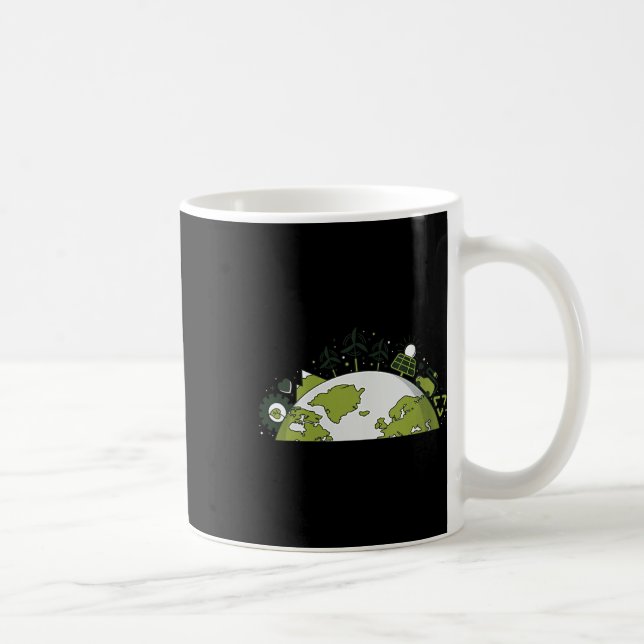 Caneca De Café Womens Renewable Energy &amp; Reciclagem - (Direita)