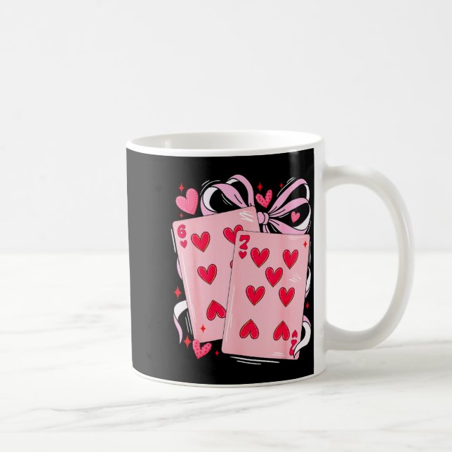 Caneca De Café Womens Retro Six Seven 67 Meme Valentines Day Play (Direita)