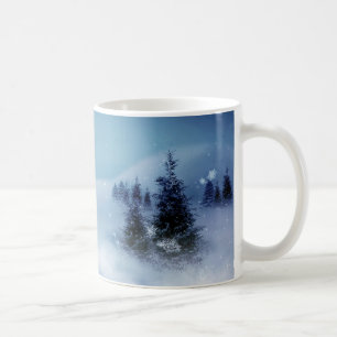 Caneca De Café Wonderland de inverno à noite