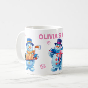 Caneca De Café Wonderland pessoas de neve Nome personalizado da c