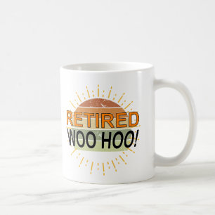 Caneca De Café Woo Hoo Vintage Sunburst Sunset aposentado