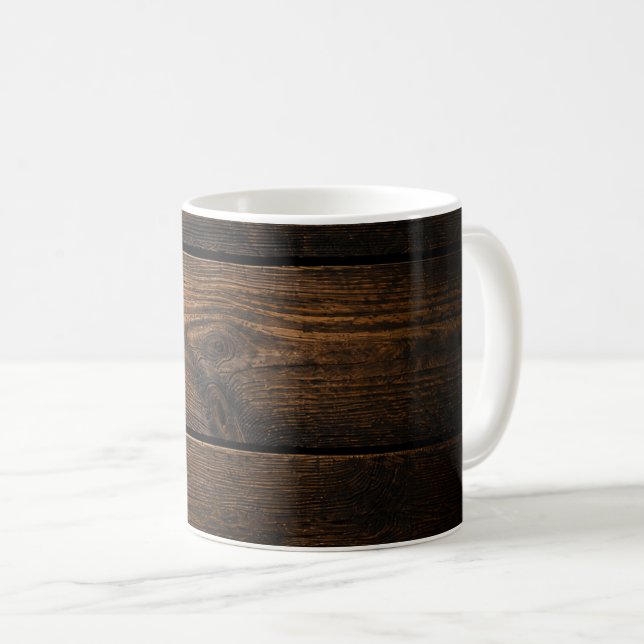 Caneca De Café Wood Print Mug (Frente Esquerda)