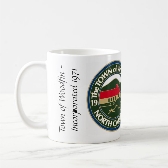 Caneca De Café Woodfin- apenas acima de Asheville, direito abaixo (Esquerda)