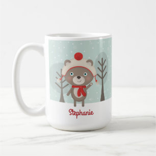 Caneca De Café Woodland Bear Christmas