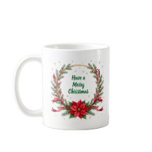 Woof Woof Christmas Mug - Customizable Text