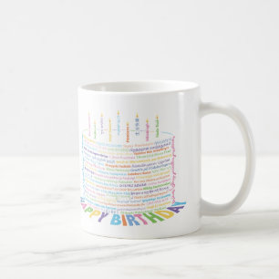 Caneca De Café Wor(l) Birthday Cake Mug