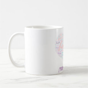 Caneca De Café Word Cloud Seu Nome Mug