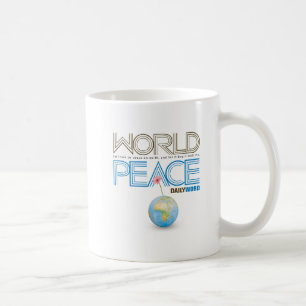 Caneca De Café WORD® DIÁRIO de "paz mundo"