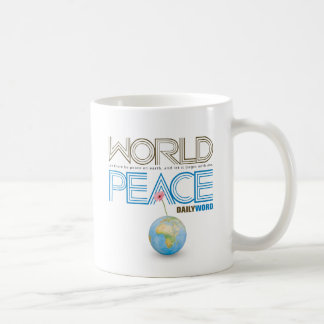 Caneca De Café WORD® DIÁRIO de "paz mundo"