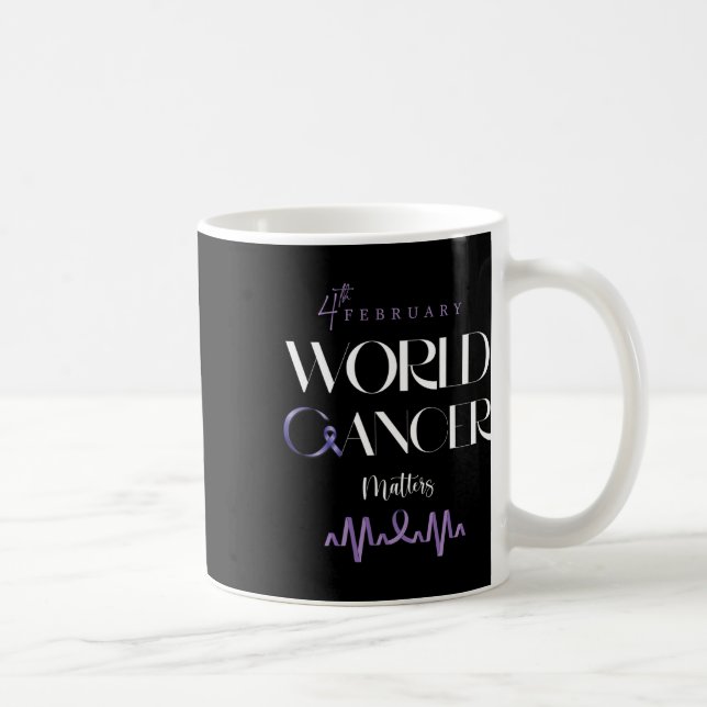 Caneca De Café World Cancer Day February Support 2022  (Direita)