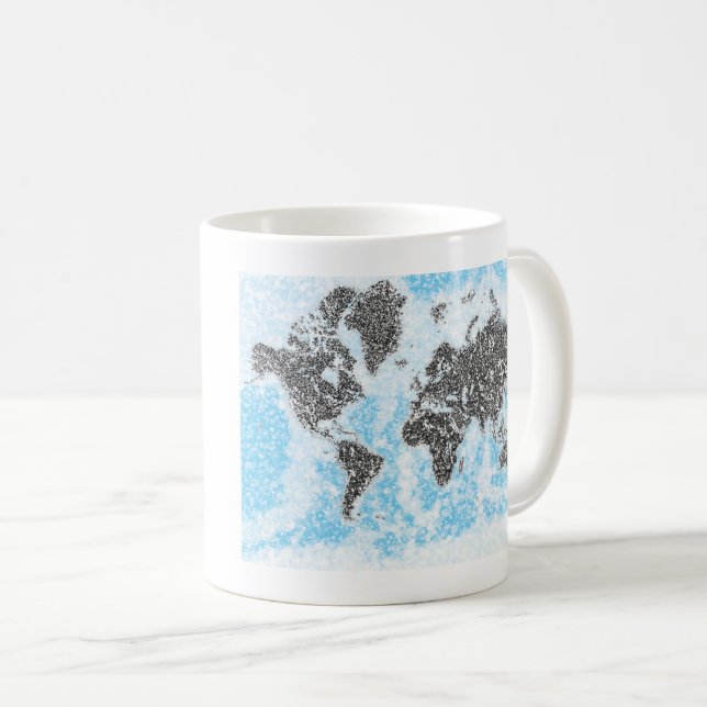 Caneca De Café World Map Mug (Frente Esquerda)