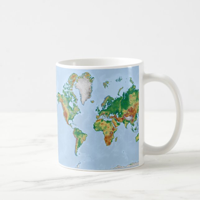 Caneca De Café World Map Mug (Direita)