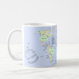 Caneca De Café World Map - Planning My Next Adventure - Custom